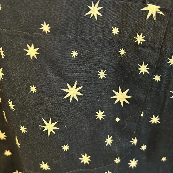 Flamehead Skate USA Buttonup Boys Teen Size 16 Navy Blue Star Print SS Shirt NWT - Picture 5 of 6